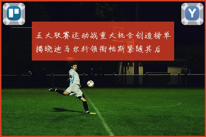 五大联赛运动战重大机会创造榜单揭晓迪马尔科领衔帕斯紧随其后