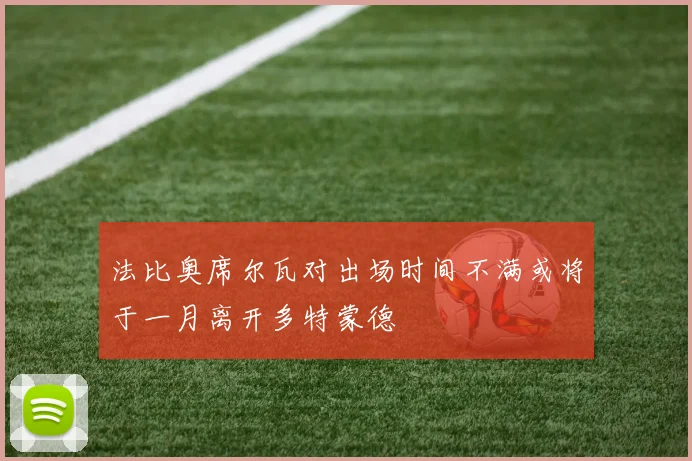 法比奥席尔瓦对出场时间不满或将于一月离开多特蒙德